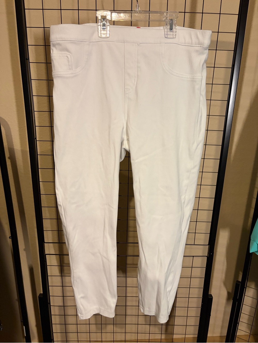 Spanx White Denim Pull-On Pants XL